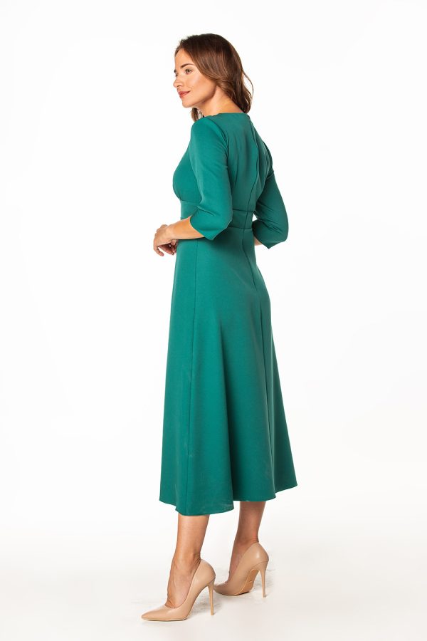 Green Daydress in Day Dresses with Spandex and Polyester