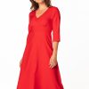955217 Red Daydress in Day Dresses with Spandex and Polyester