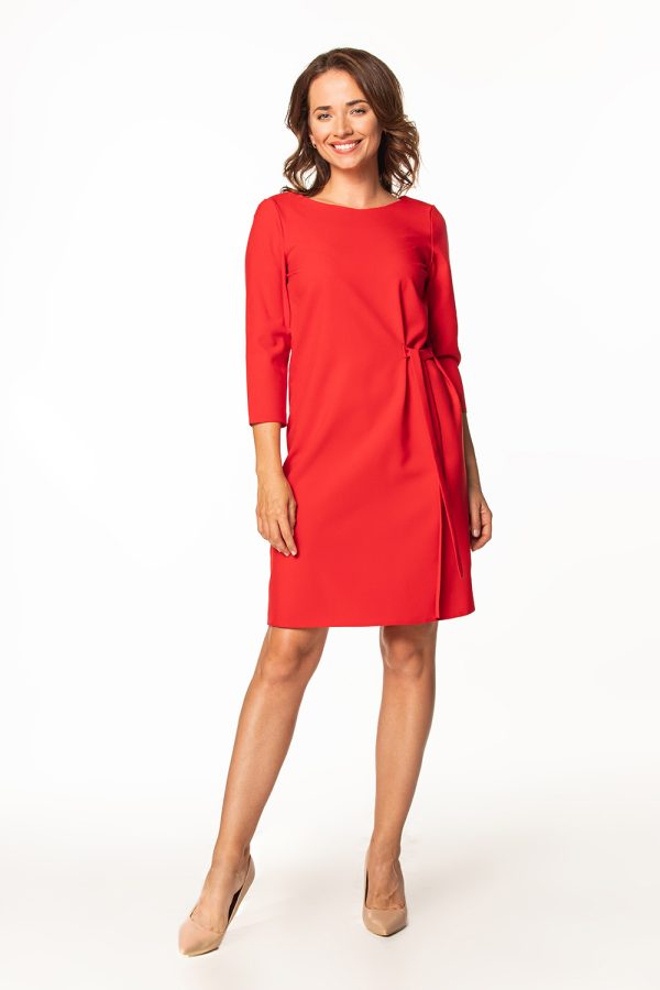 Red Daydress in Day Dresses with Spandex and Polyester