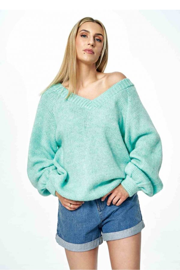 Green Jumper in Sweaters, Pullovers, Jumpers, Turtlenecks, Boleros, Shrugs with Acrylic, Nylon, Polyester and Wool