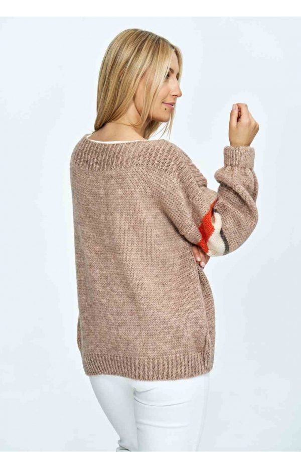 Brown Jumper in Sweaters, Pullovers, Jumpers, Turtlenecks, Boleros, Shrugs with Acrylic, Nylon, Polyester and Wool