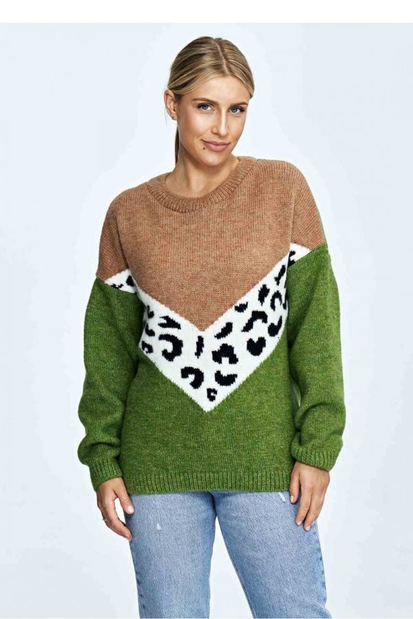 Multicolor Jumper in Sweaters, Pullovers, Jumpers, Turtlenecks, Boleros, Shrugs with Acrylic, Nylon, Polyester and Wool