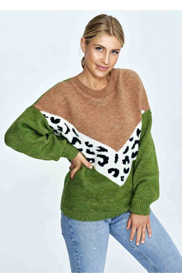Multicolor Jumper in Sweaters, Pullovers, Jumpers, Turtlenecks, Boleros, Shrugs with Acrylic, Nylon, Polyester and Wool