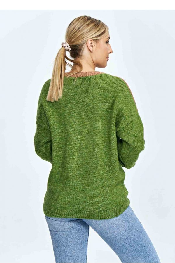 Multicolor Jumper in Sweaters, Pullovers, Jumpers, Turtlenecks, Boleros, Shrugs with Acrylic, Nylon, Polyester and Wool
