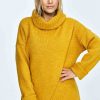Yellow Turtleneck in Sweaters, Pullovers, Jumpers, Turtlenecks, Boleros, Shrugs with Acrylic, Nylon, Polyester and Wool