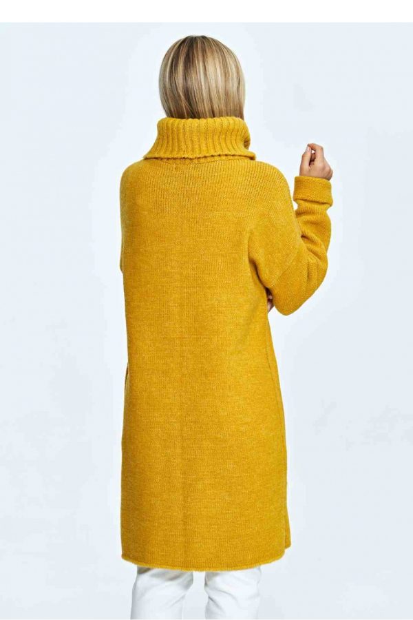 Yellow Turtleneck in Sweaters, Pullovers, Jumpers, Turtlenecks, Boleros, Shrugs with Acrylic, Nylon, Polyester and Wool