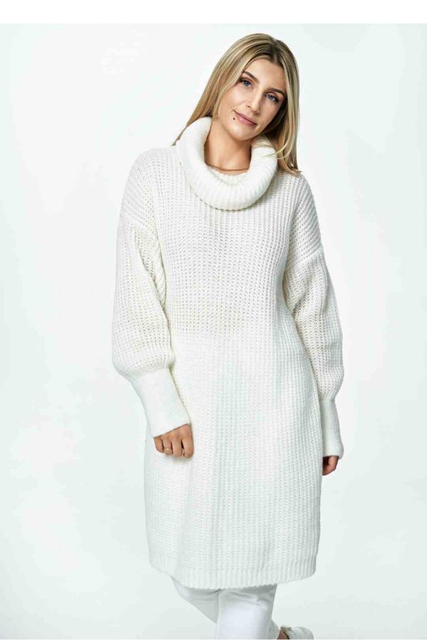 Beige Long Jumper in Sweaters, Pullovers, Jumpers, Turtlenecks, Boleros, Shrugs with Acrylic, Nylon, Polyester and Wool