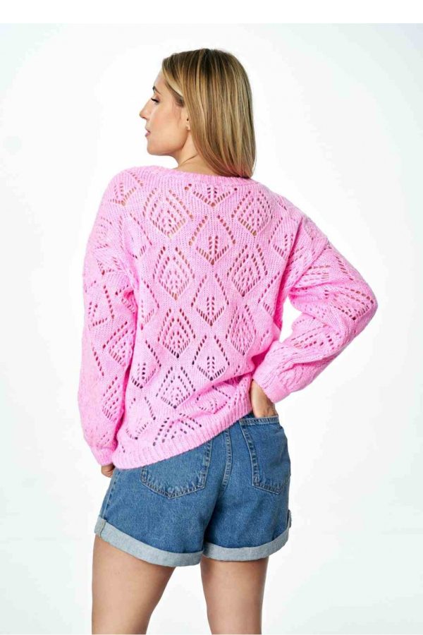 Pink Jumper in Sweaters, Pullovers, Jumpers, Turtlenecks, Boleros, Shrugs with Acrylic, Nylon, Polyester and Wool