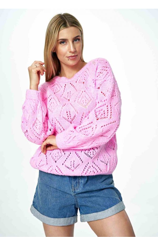 Pink Jumper in Sweaters, Pullovers, Jumpers, Turtlenecks, Boleros, Shrugs with Acrylic, Nylon, Polyester and Wool