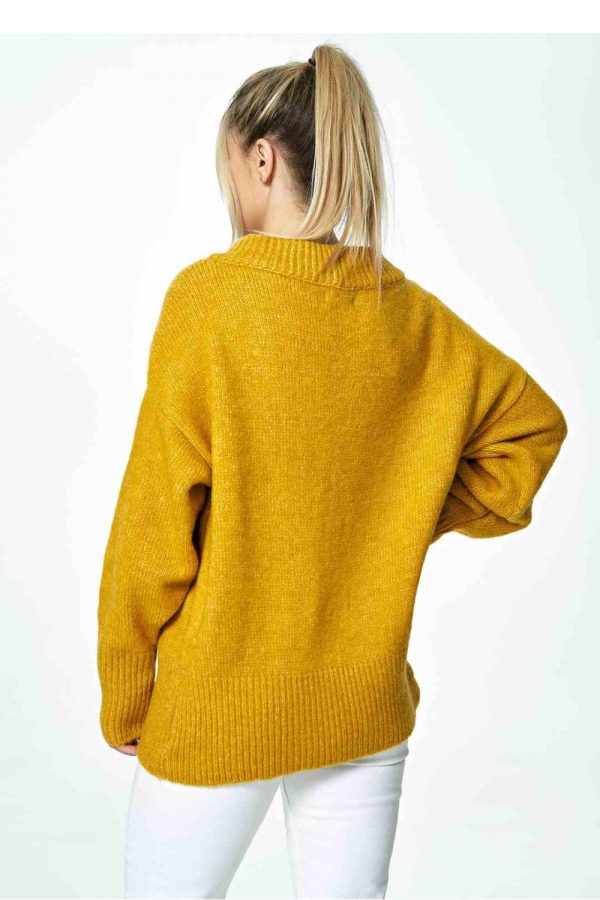 Yellow Jumper in Sweaters, Pullovers, Jumpers, Turtlenecks, Boleros, Shrugs with Acrylic, Nylon, Polyester and Wool