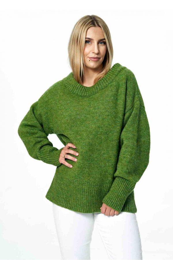 Green Jumper in Sweaters, Pullovers, Jumpers, Turtlenecks, Boleros, Shrugs with Acrylic, Nylon, Polyester and Wool