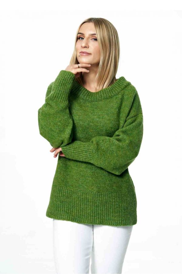 Green Jumper in Sweaters, Pullovers, Jumpers, Turtlenecks, Boleros, Shrugs with Acrylic, Nylon, Polyester and Wool