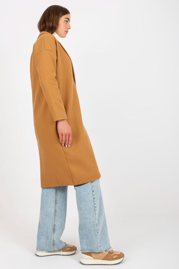 Brown Coat in Women`s Coats, Jackets with Polyester