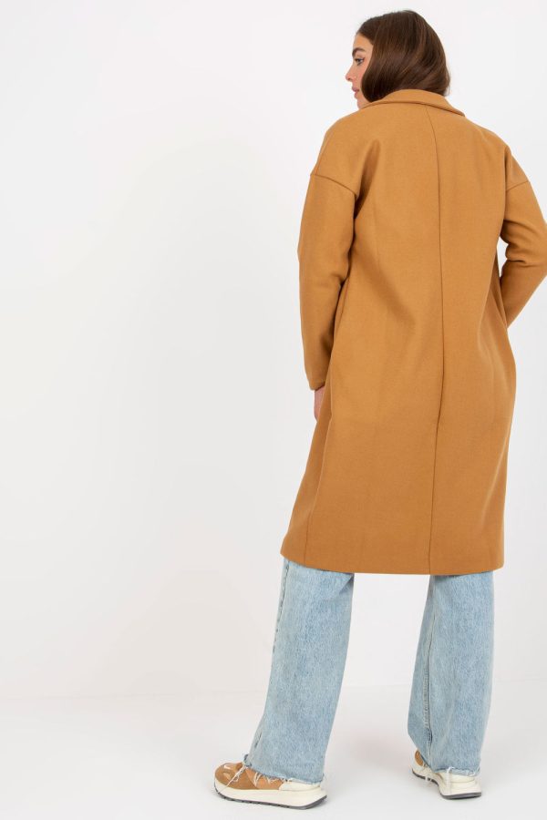 Brown Coat in Women`s Coats, Jackets with Polyester