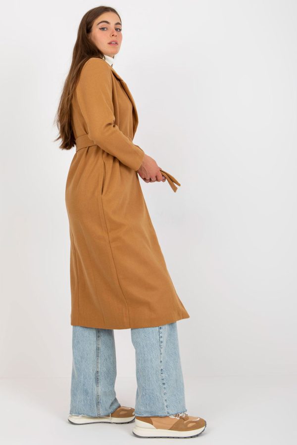 Brown Coat in Women`s Coats, Jackets with Polyester