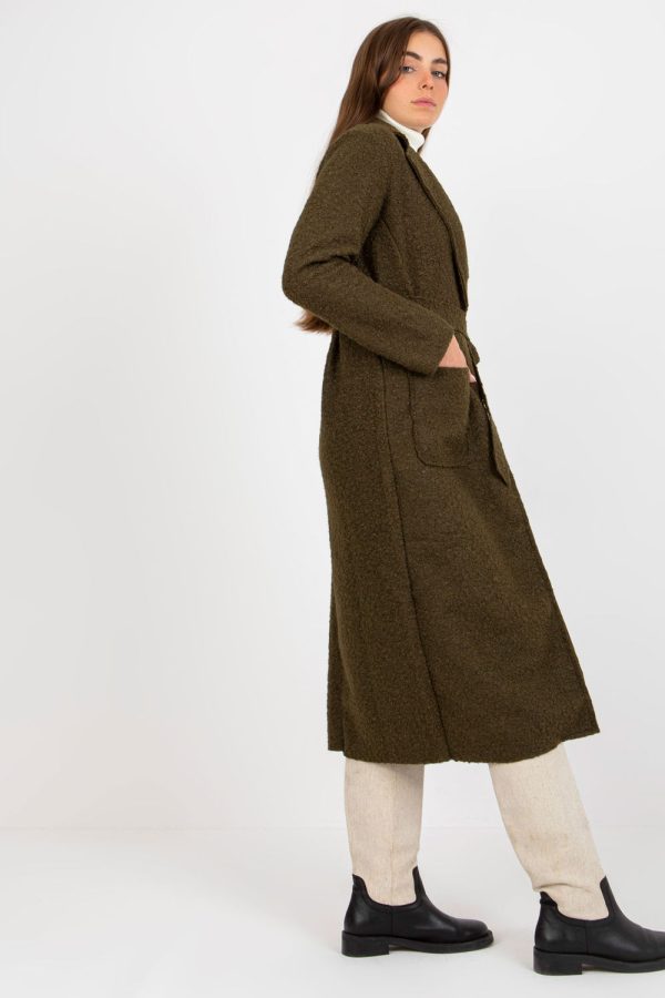 Green Coat in Women`s Coats, Jackets with Polyester