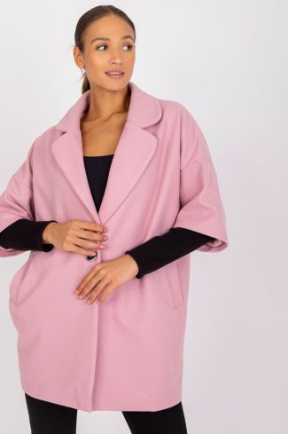Pink Coat in Women`s Coats, Jackets with Polyester
