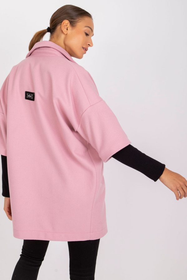 Pink Coat in Women`s Coats, Jackets with Polyester