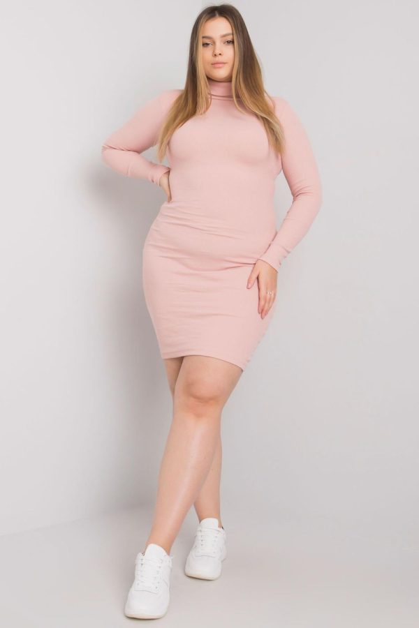 Pink Daydress in Day Dresses with Cotton and Spandex