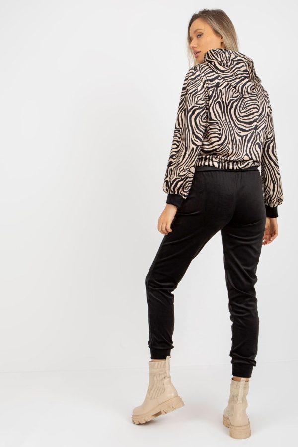 Beige Set in Pants, Trousers, Shorts with Cotton and Spandex