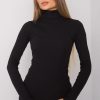 Black Turtleneck in Sweaters, Pullovers, Jumpers, Turtlenecks, Boleros, Shrugs with Cotton and Spandex