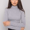 Grey Turtleneck in Sweaters, Pullovers, Jumpers, Turtlenecks, Boleros, Shrugs with Cotton and Spandex
