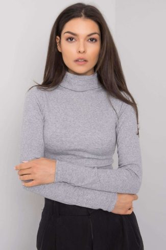 Grey Turtleneck in Sweaters, Pullovers, Jumpers, Turtlenecks, Boleros, Shrugs with Cotton and Spandex
