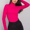 Pink Turtleneck in Sweaters, Pullovers, Jumpers, Turtlenecks, Boleros, Shrugs with Cotton and Spandex