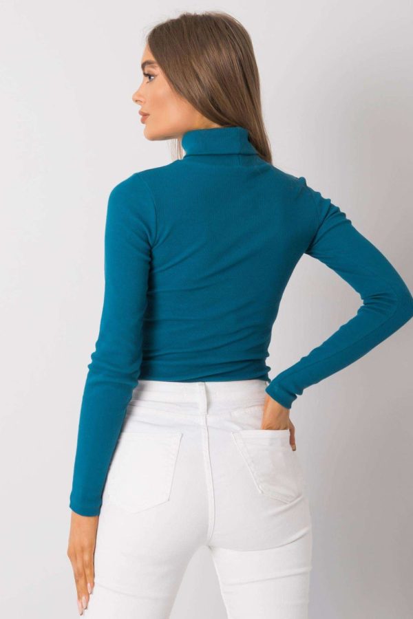 Green Turtleneck in Sweaters, Pullovers, Jumpers, Turtlenecks, Boleros, Shrugs with Cotton and Spandex