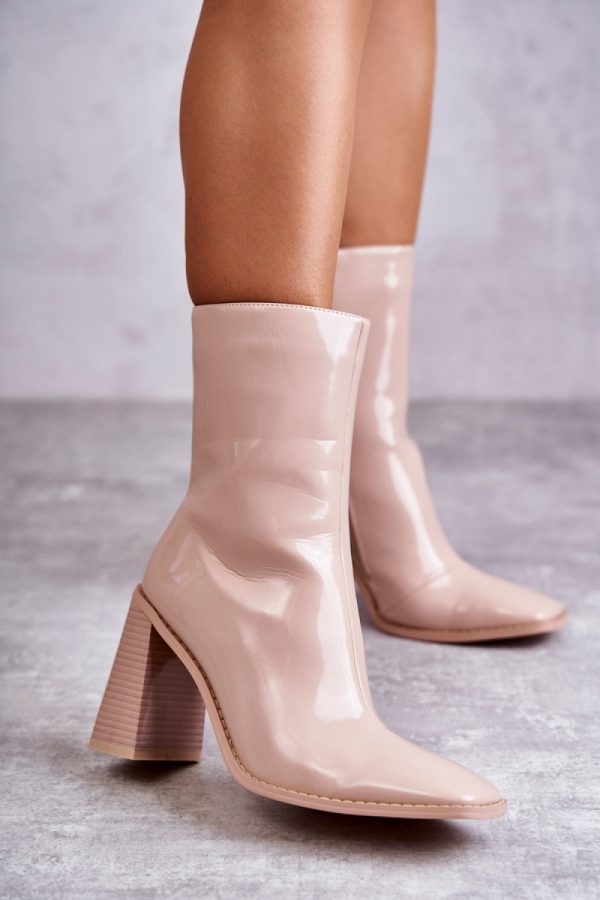 pink Heel boots model 173599 Step in style