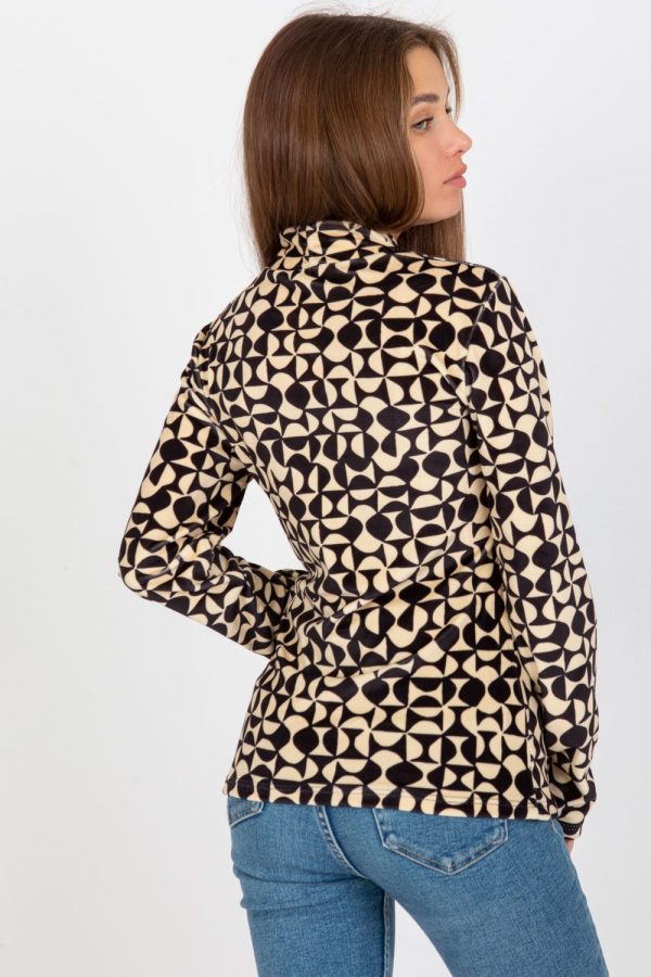 Beige Blouse in Women`s Blouses, Tunics with Spandex and Polyester