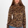 Brown Blouse in Women`s Blouses, Tunics with Spandex and Polyester