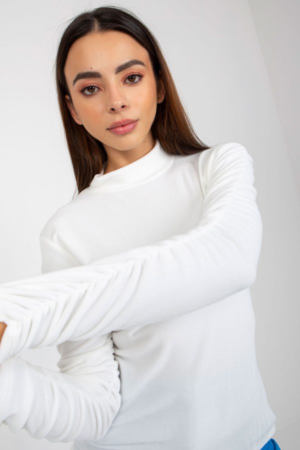 Beige Blouse in Women`s Blouses, Tunics with Spandex and Polyester