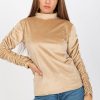 Beige Blouse in Women`s Blouses, Tunics with Spandex and Polyester