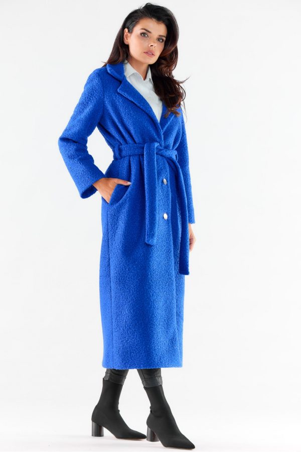 Blue Coat in Women`s Coats, Jackets with Polyester