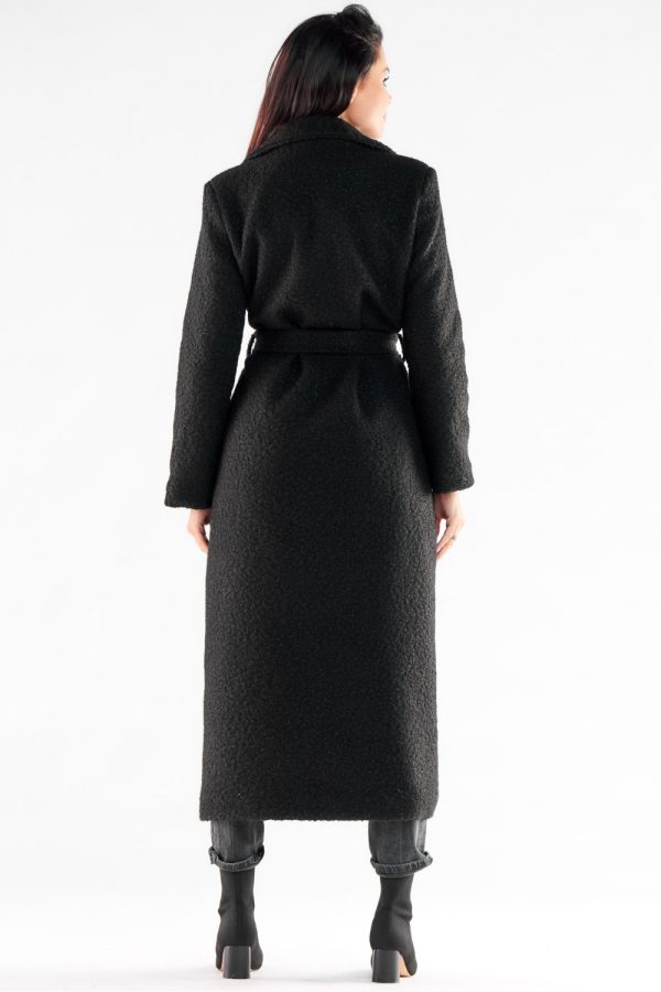 Black Coat in Women`s Coats, Jackets with Polyester