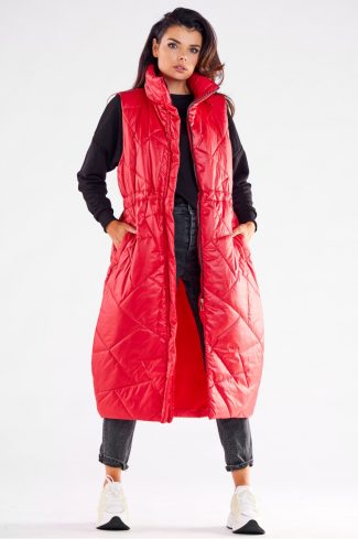 960781 Red Gilet in Women`s Coats, Jackets with Polyester