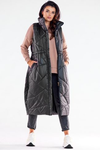 Black Gilet in Women`s Coats, Jackets with Polyester