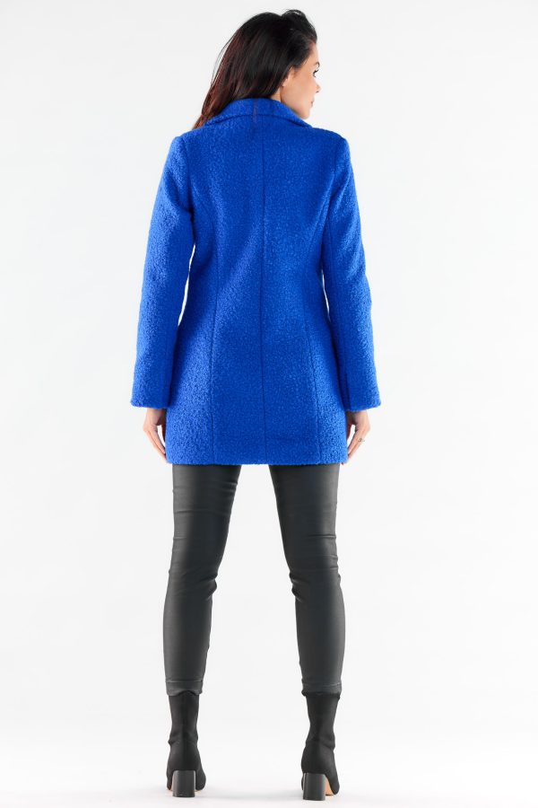 Blue Coat in Women`s Coats, Jackets with Polyester