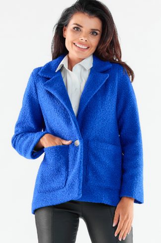 Blue Jacket in Women`s Coats, Jackets with Polyester