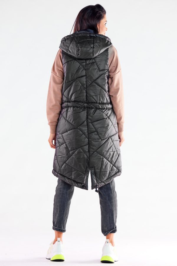 Black Gilet in Women`s Coats, Jackets with Polyester