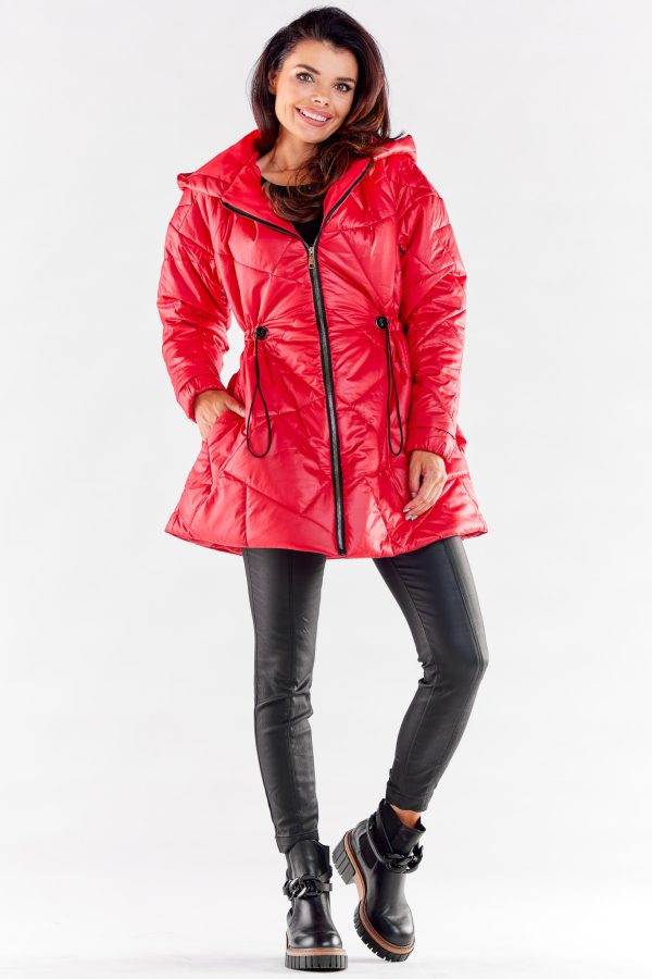 Red Jacket in Women`s Coats, Jackets with Polyester