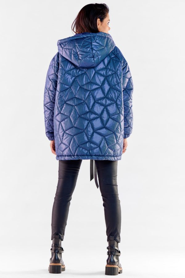 Navy Blue Jacket in Women`s Coats, Jackets with Polyester