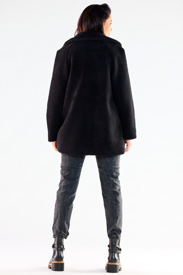 Black Coat in Women`s Coats, Jackets with Polyester