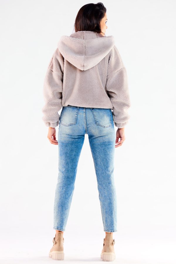 Beige Jacket in Women`s Coats, Jackets with Polyester