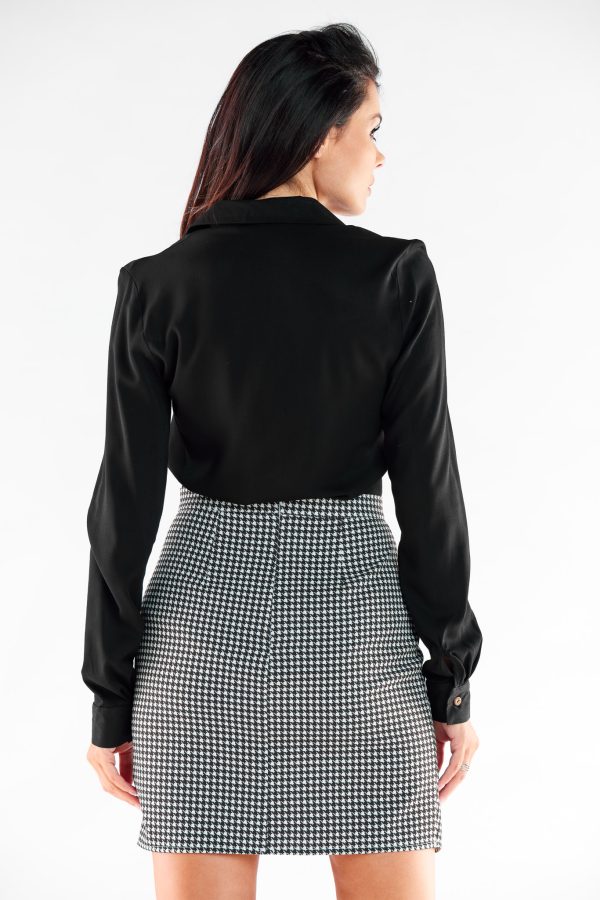 Black Skirt in Skirts with Spandex, Polyester and Viscose