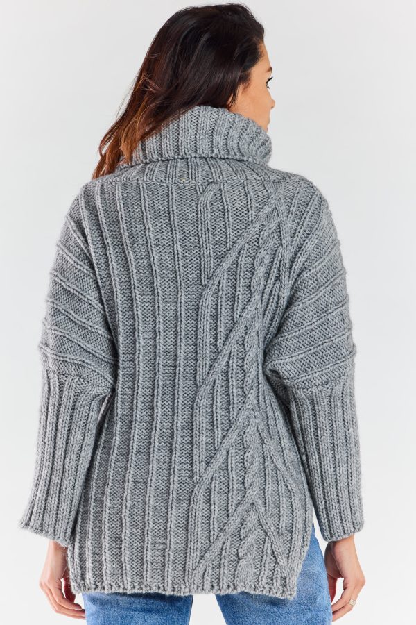 Grey Turtleneck in Sweaters, Pullovers, Jumpers, Turtlenecks, Boleros, Shrugs with Polyamide, Polyacrylic and Polyester