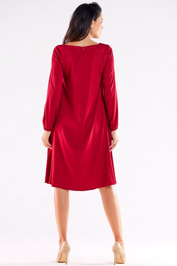 Red Daydress in Day Dresses with Spandex and Viscose