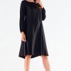 Black Daydress in Day Dresses with Spandex and Viscose