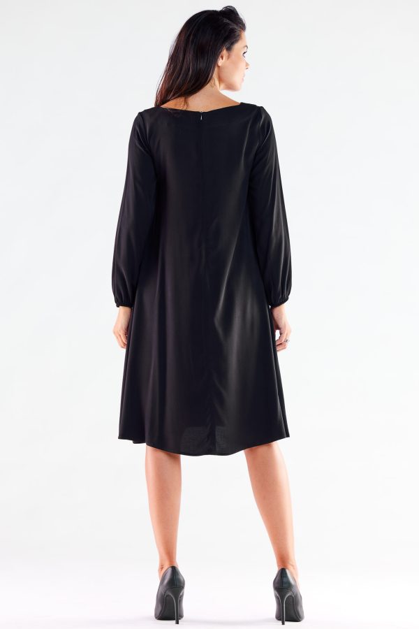Black Daydress in Day Dresses with Spandex and Viscose